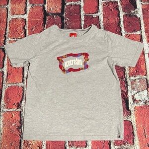 Icecream Kids Light Gray Tee with Colorful Logo